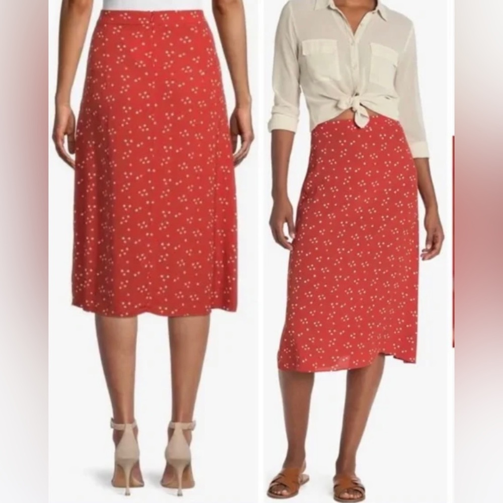 Madewell Polka Dot Midi Skirt